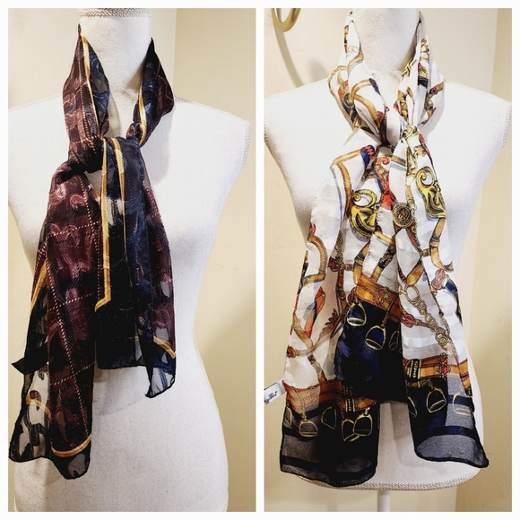 Cappagallo and Crazy Horse SCARVES Bundle of 2 - Picture 1 of 15